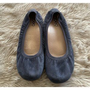 Abeo BIO System Navy Blue Leather Tessa Comfort Ballet Flats Women’s 7.5